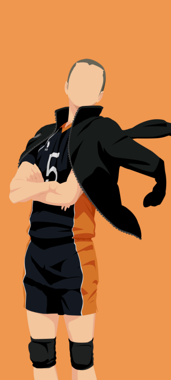 Ryūnosuke Tanaka Anime Haikyū!! Phone Wallpaper