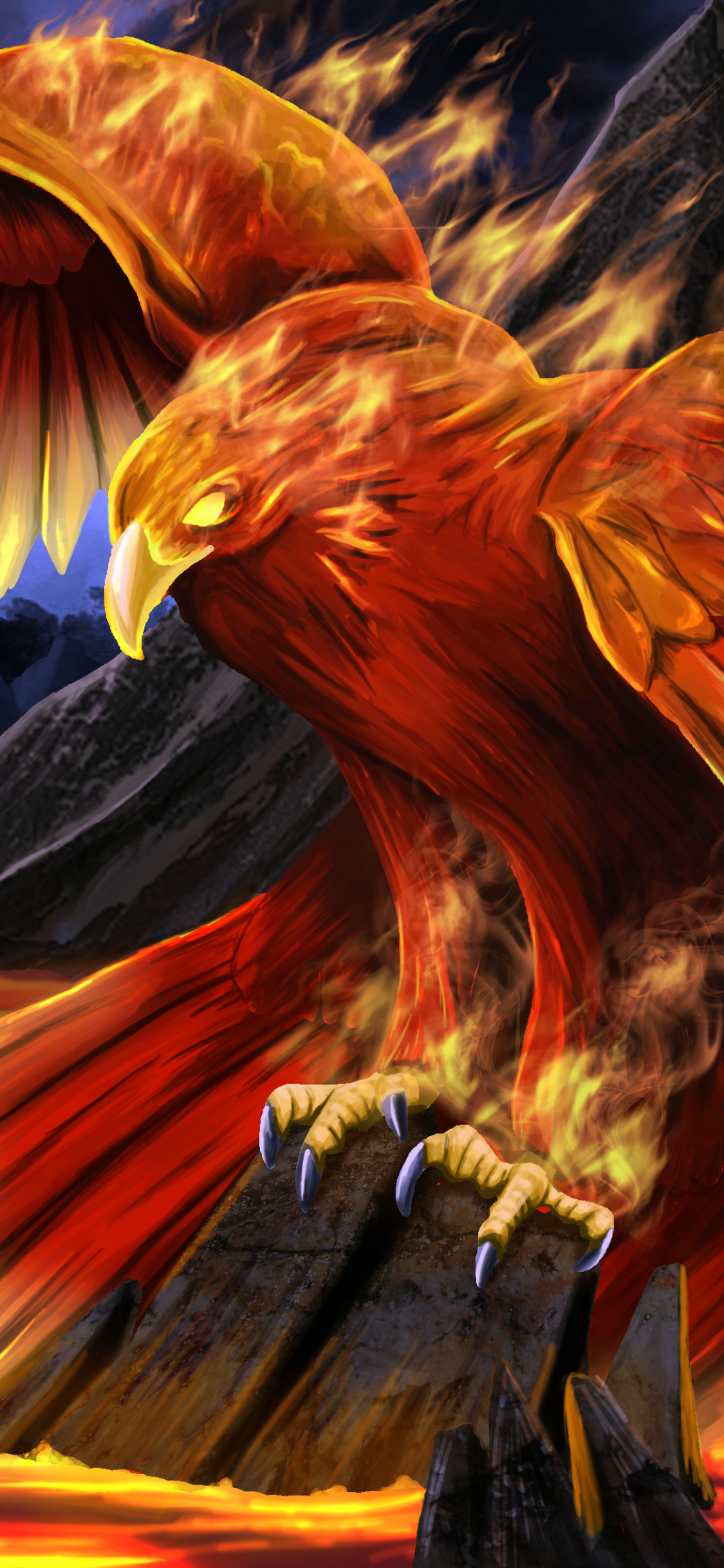 Fiery Phoenix by birdmanstudio