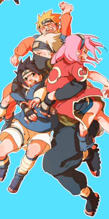 Naruto Uzumaki Sakura Haruno Sasuke Uchiha Kakashi Hatake Anime Naruto Naruto & Sasuke Phone Wallpaper