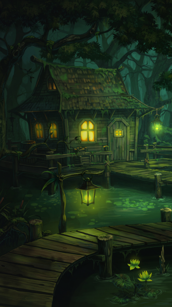  Enchanted Forest at Night by AlexShatohin
