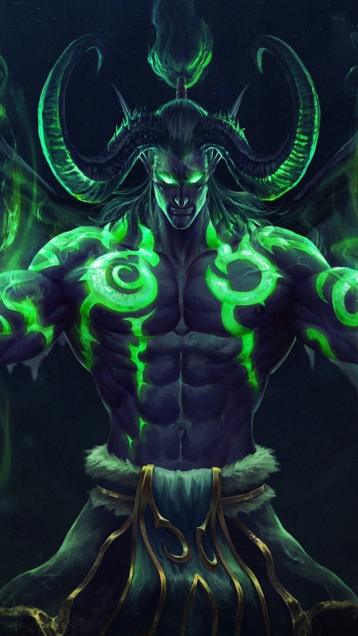 Download Illidan Stormrage Night Elf Demon Video Game World Of Warcraft Phone Wallpaper