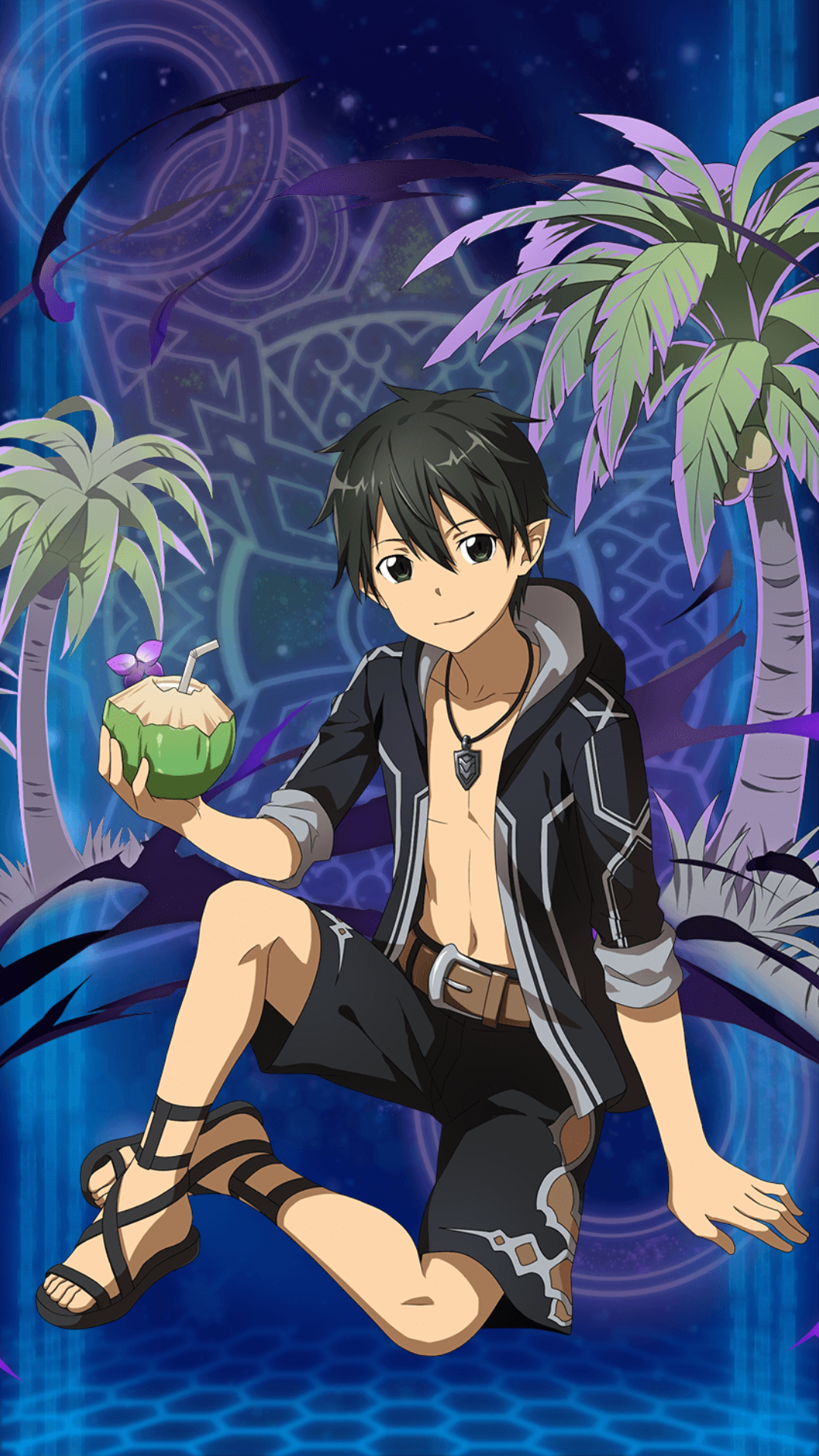 Download Kazuto Kirigaya Black Hair Kirito (Sword Art Online) Video Game Sword Art Online: Memory Defrag Phone Wallpaper