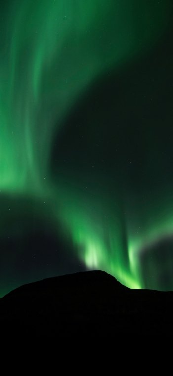 light night nature aurora borealis Phone Wallpaper