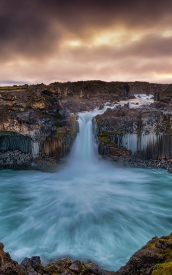 cloud nature waterfall Phone Wallpaper