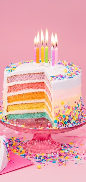 candle pastry cake still life holiday birthday Phone Wallpaper