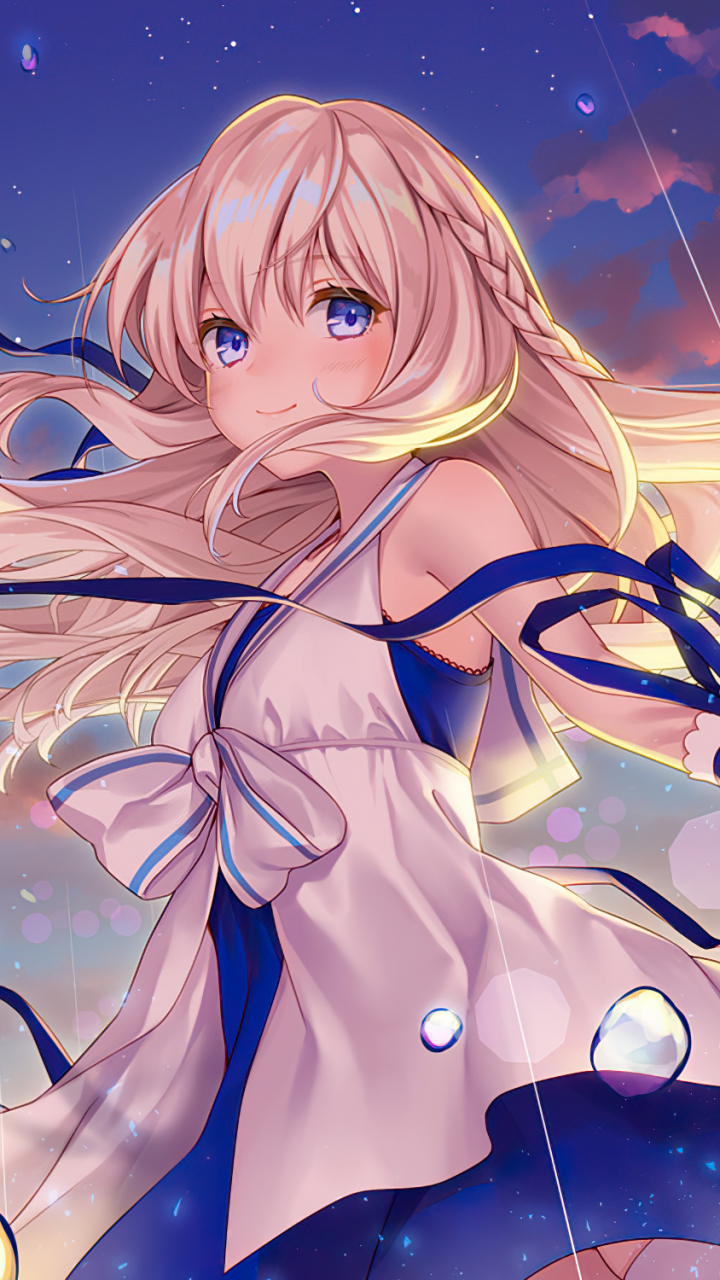 Blonde Anime Girl 4K Wallpaper iPhone HD Phone #6660f