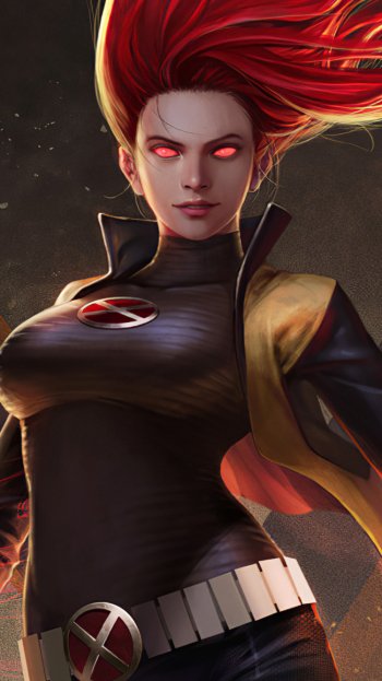 Jean Grey X-Men red hair Phoenix (Marvel Comics) Comic Phone Wallpaper