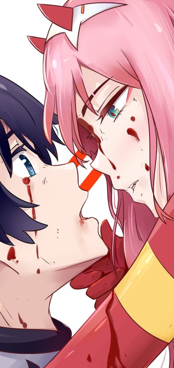 Zero Two (Darling in the FranXX) Hiro (Darling in the FranXX) Anime Darling in the FranXX Phone Wallpaper