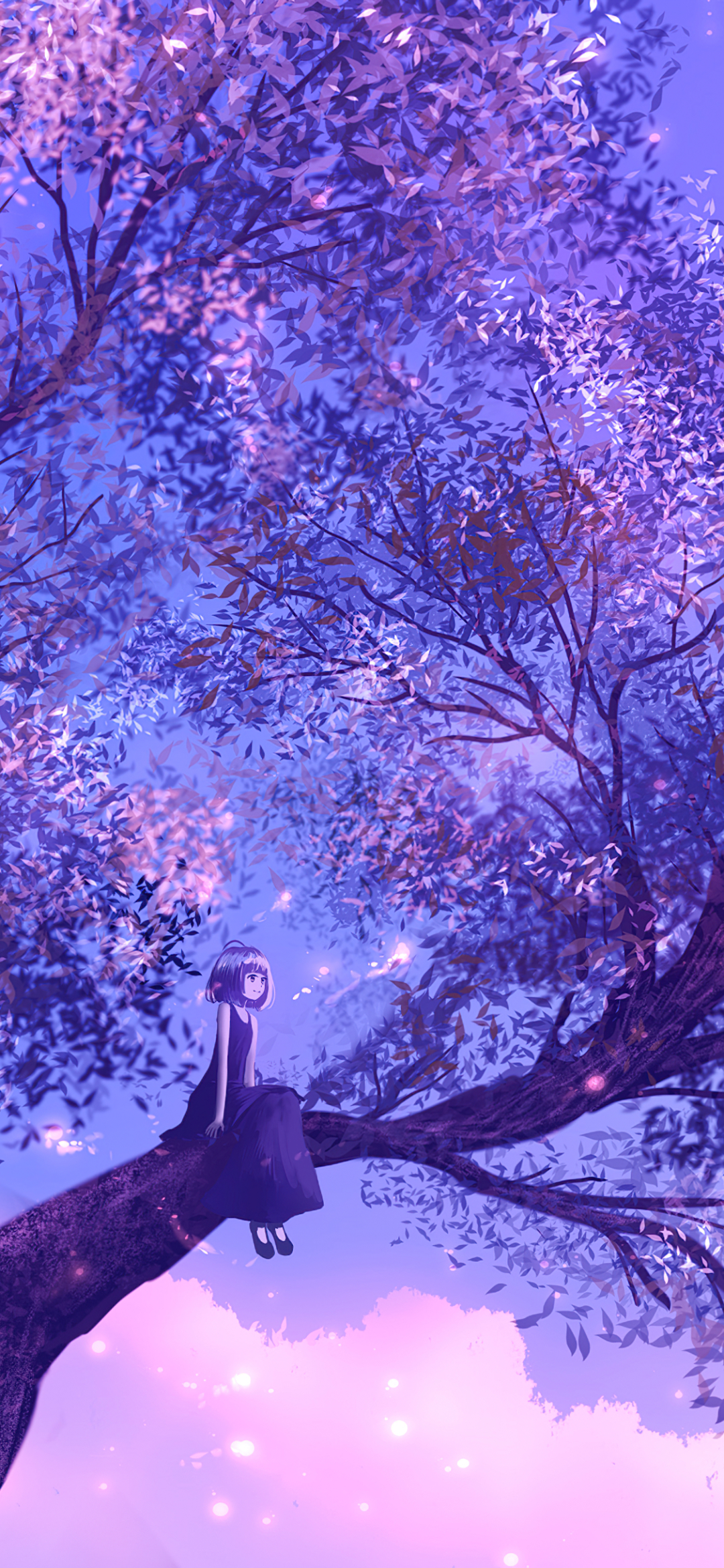 Anime Tree Phone Wallpaper by 防人