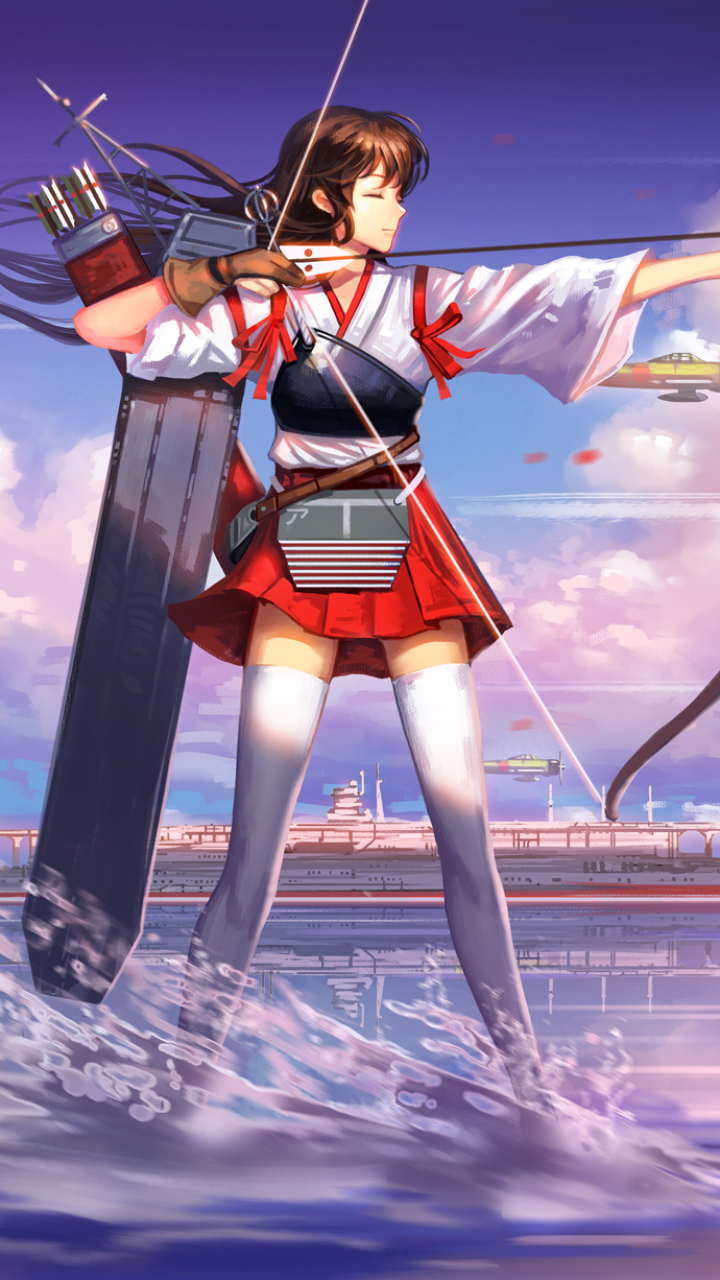 Anime Kantai Collection Phone Wallpaper by Liang Xing
