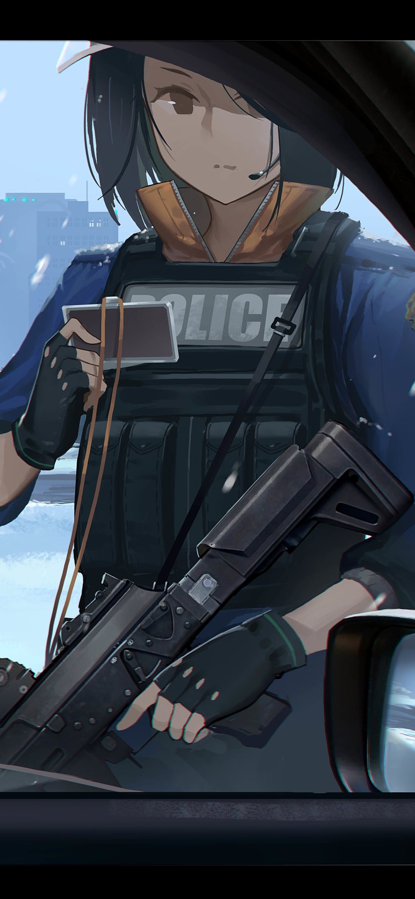 Download Gun Police Anime Original Phone Wallpaper