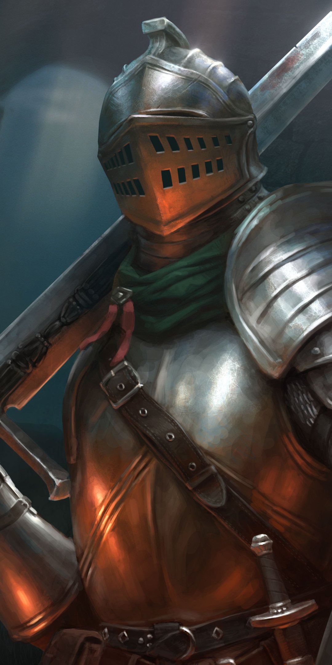Download Armor Sword Warrior Knight Video Game Dark Souls Phone Wallpaper