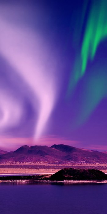 night sky Norway nature aurora borealis Phone Wallpaper