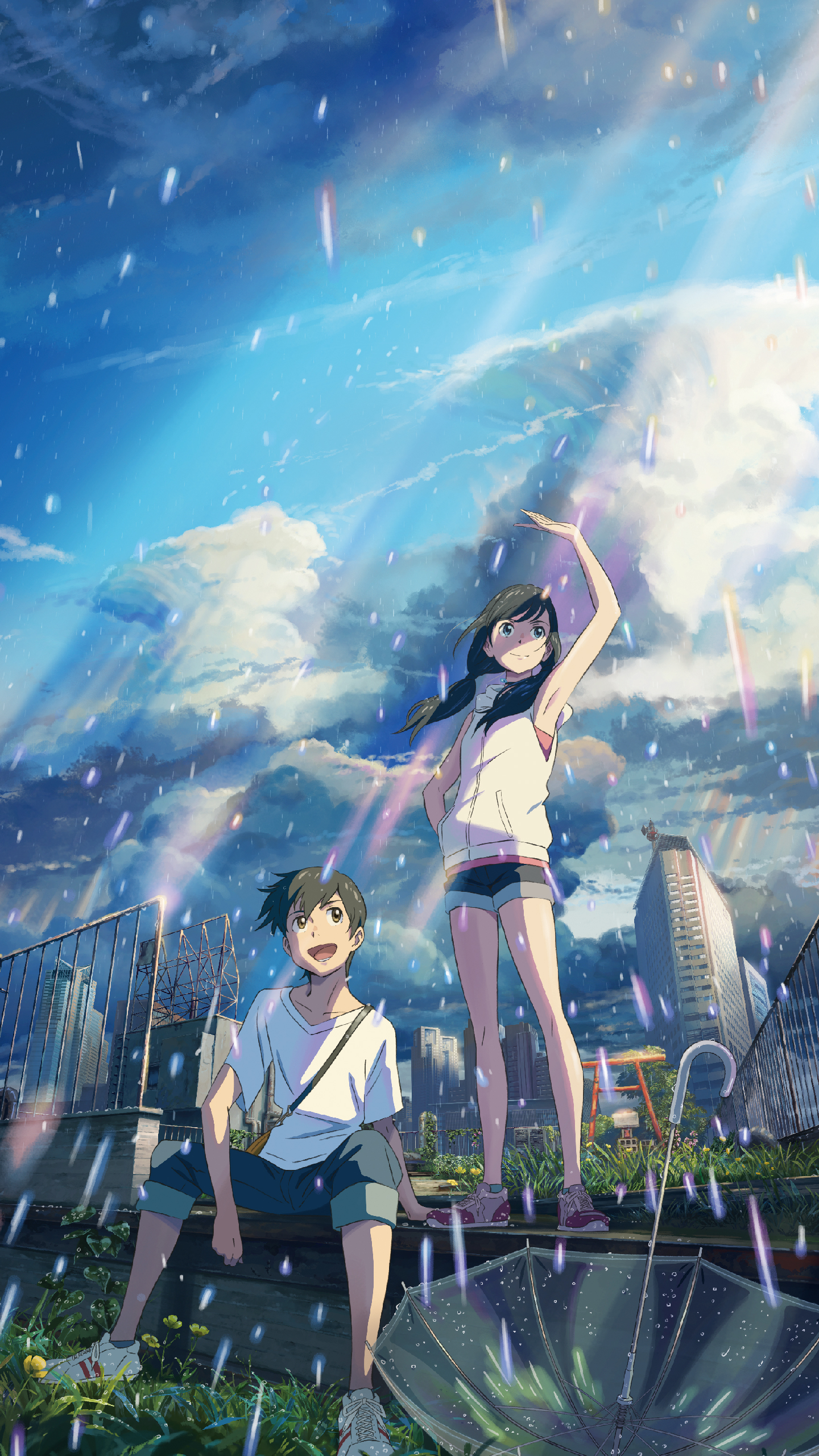 Download Hina Amano Hodaka Morishima Tenki No Ko Anime Weathering With You Phone Wallpaper