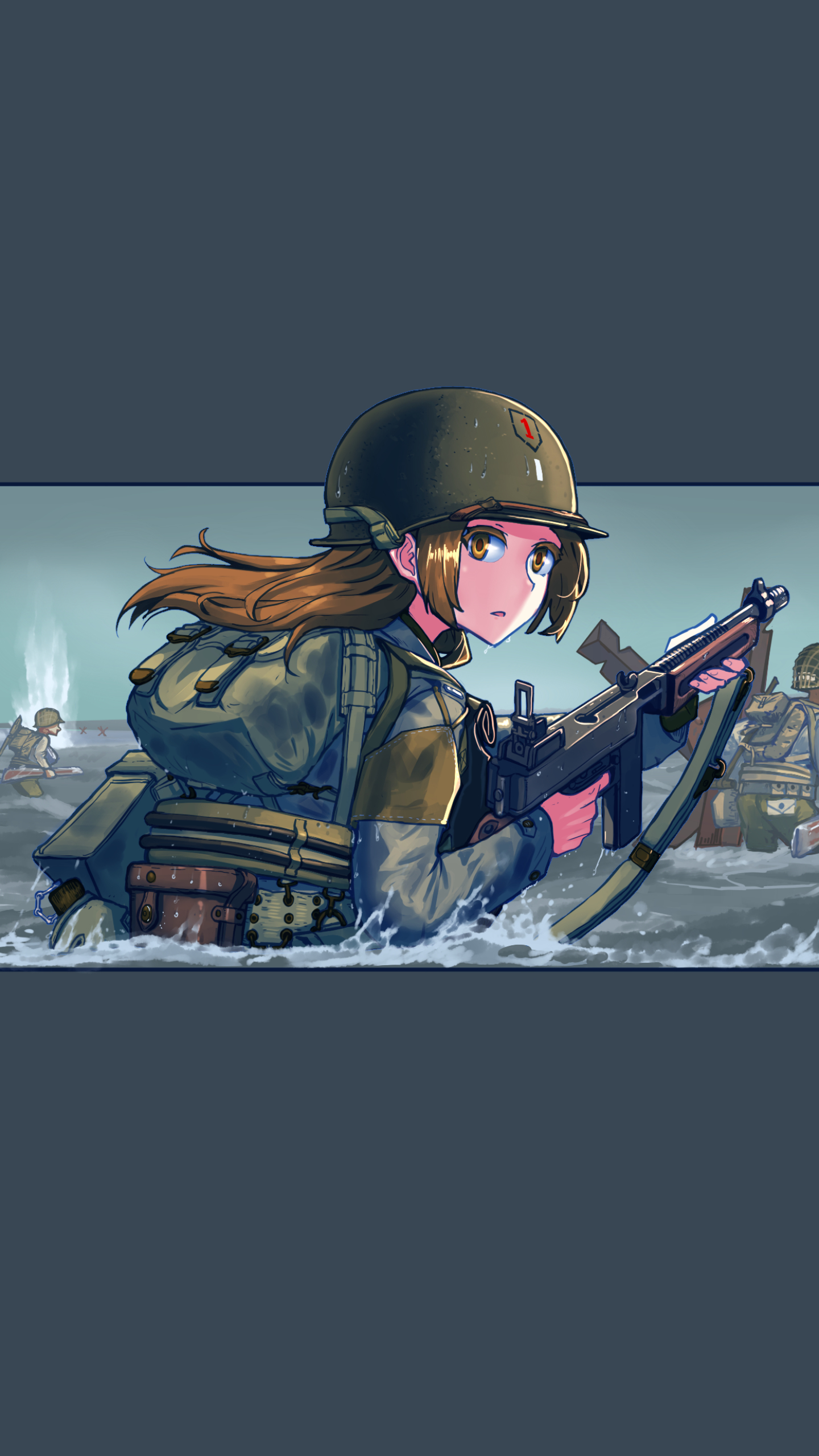 Anime Military Phone Wallpaper by Erica