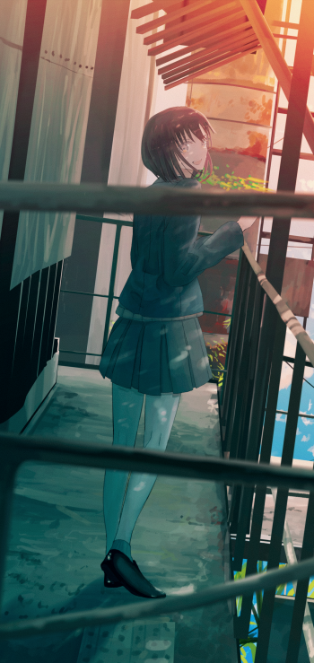 uniform Anime Original Phone Wallpaper
