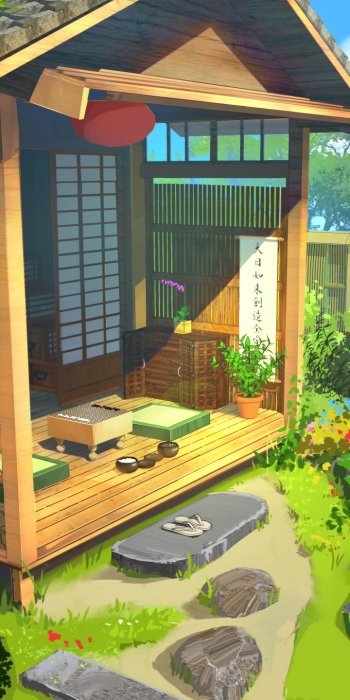 Anime house Phone Wallpaper