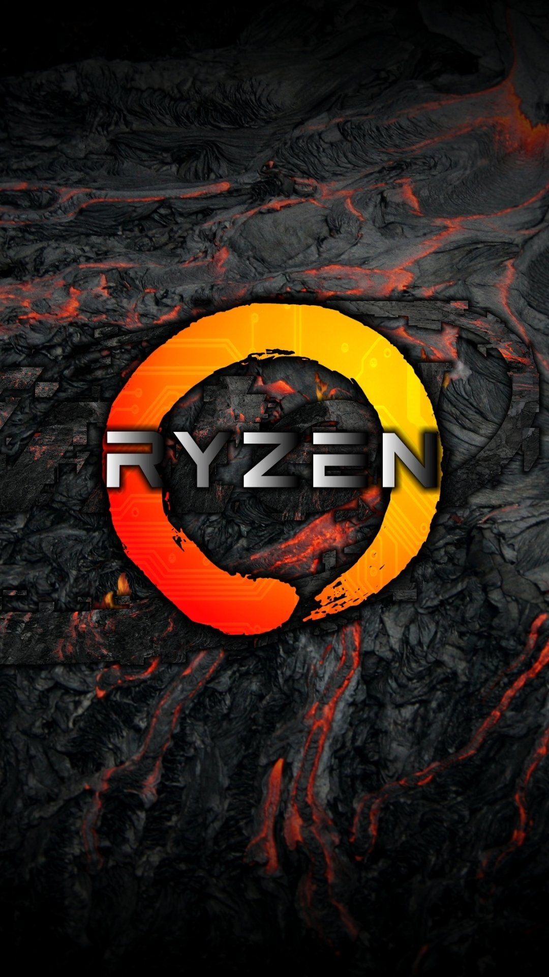 Download Logo AMD Technology AMD Ryzen Phone Wallpaper