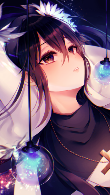 black hair Anime Original Phone Wallpaper