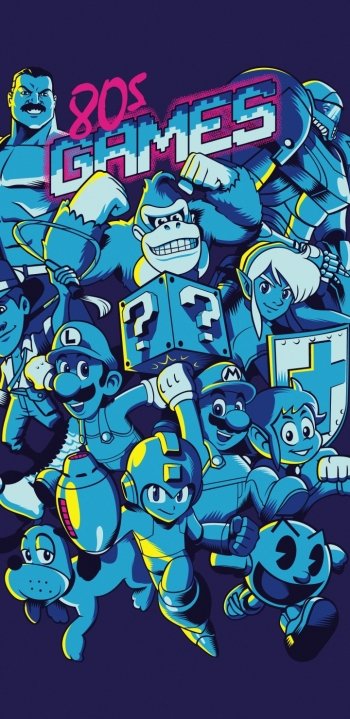 Duck Hunt Donkey Kong Samus Aran Mario minimalist video game crossover Minimalist Gaming Phone Wallpaper