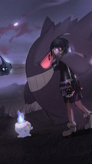 Allister (Pokémon) Gengar (Pokémon) video game Pokémon: Sword and Shield Phone Wallpaper