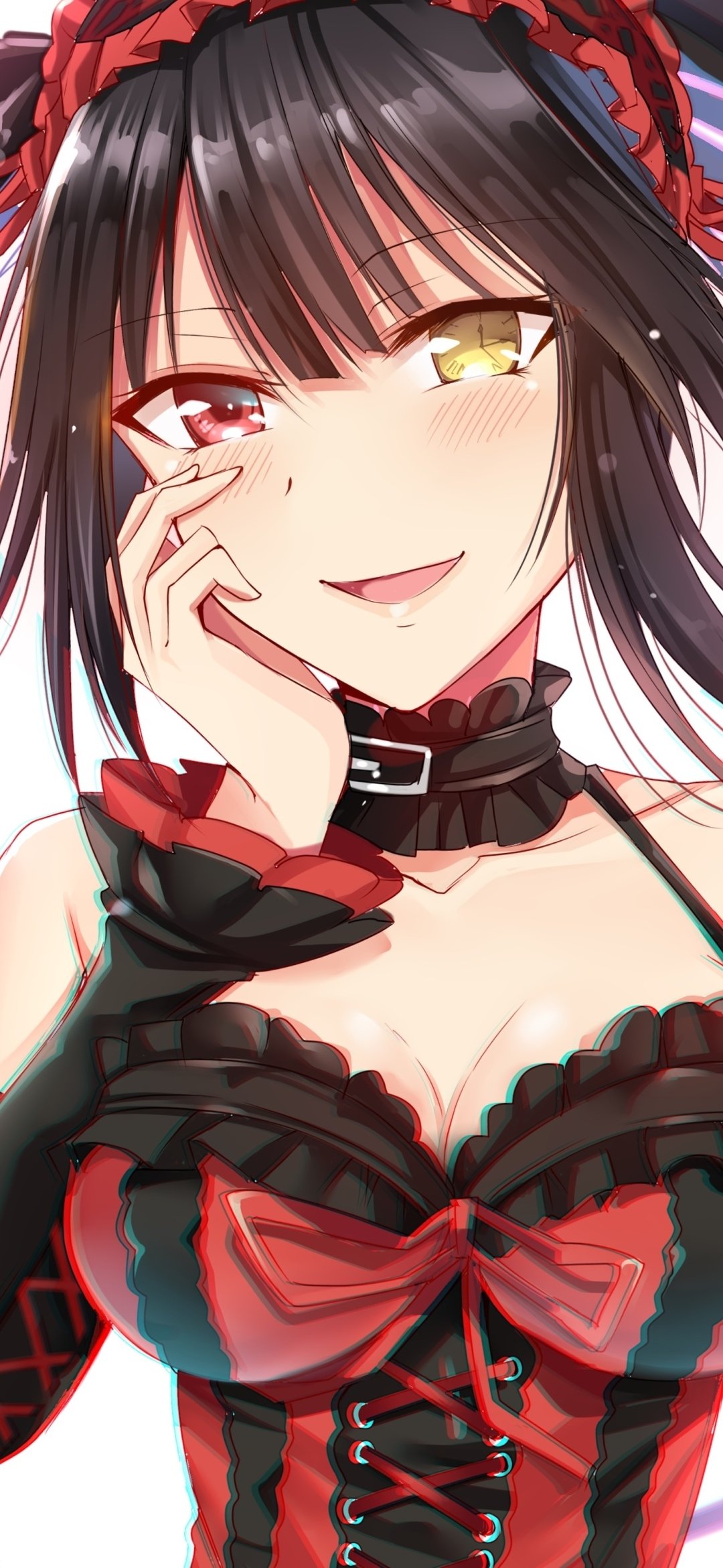 Download Heterochromia Kurumi Tokisaki Anime Date A Live Phone Wallpaper