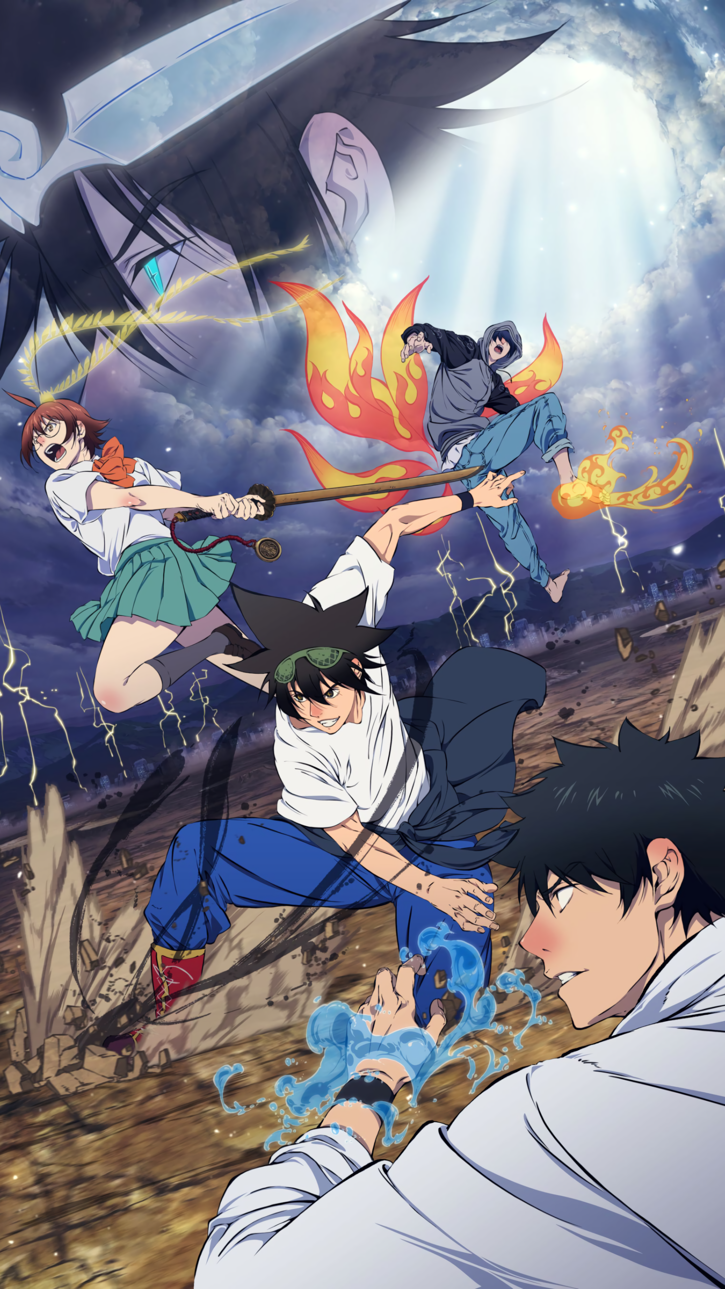 Download Park Ilpyo Yu Mira Han Daewi Jin Mori Anime The God Of High School Phone Wallpaper