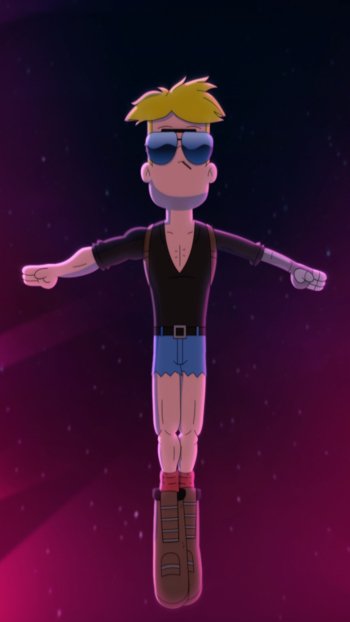 boots glasses blonde flying legs Gary Goodspeed TV Show Final Space Phone Wallpaper