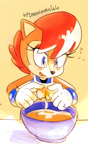 Archie Comics blue eyes red hair egg Sally Acorn Comic Sonic the Hedgehog Phone Wallpaper