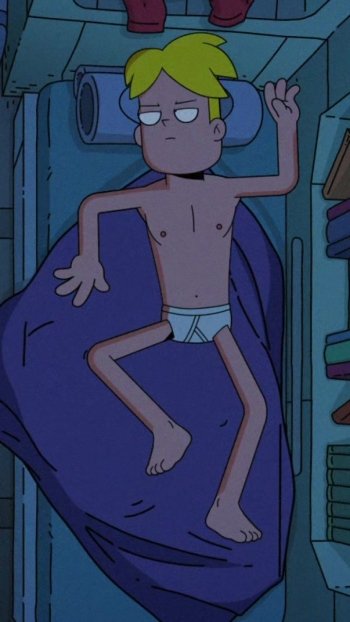 feet bedroom bed underwear Gary Goodspeed TV Show Final Space Phone Wallpaper