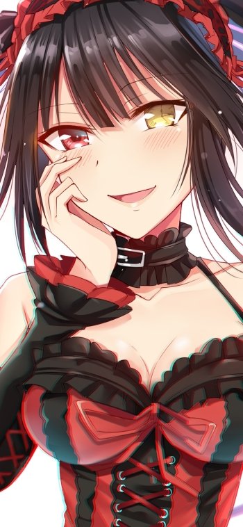 heterochromia Kurumi Tokisaki Anime Date A Live Phone Wallpaper