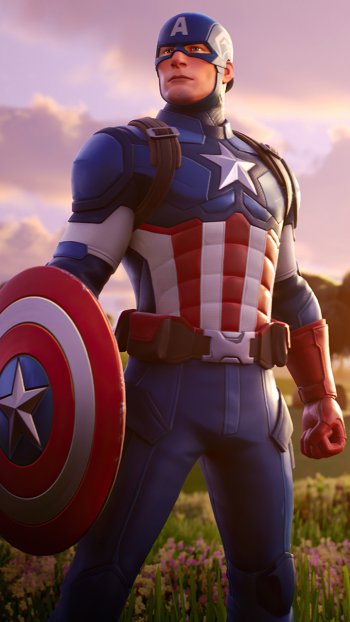 Captain America video game Fortnite Phone Wallpaper
