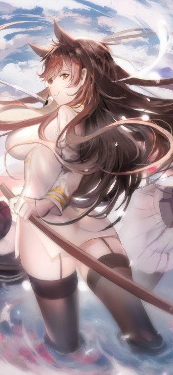 Atago (Azur Lane) Anime Azur Lane Phone Wallpaper
