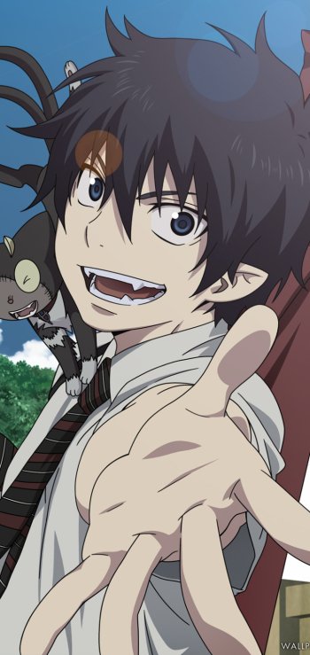 black hair Rin Okumura Blue Exorcist Anime Phone Wallpaper