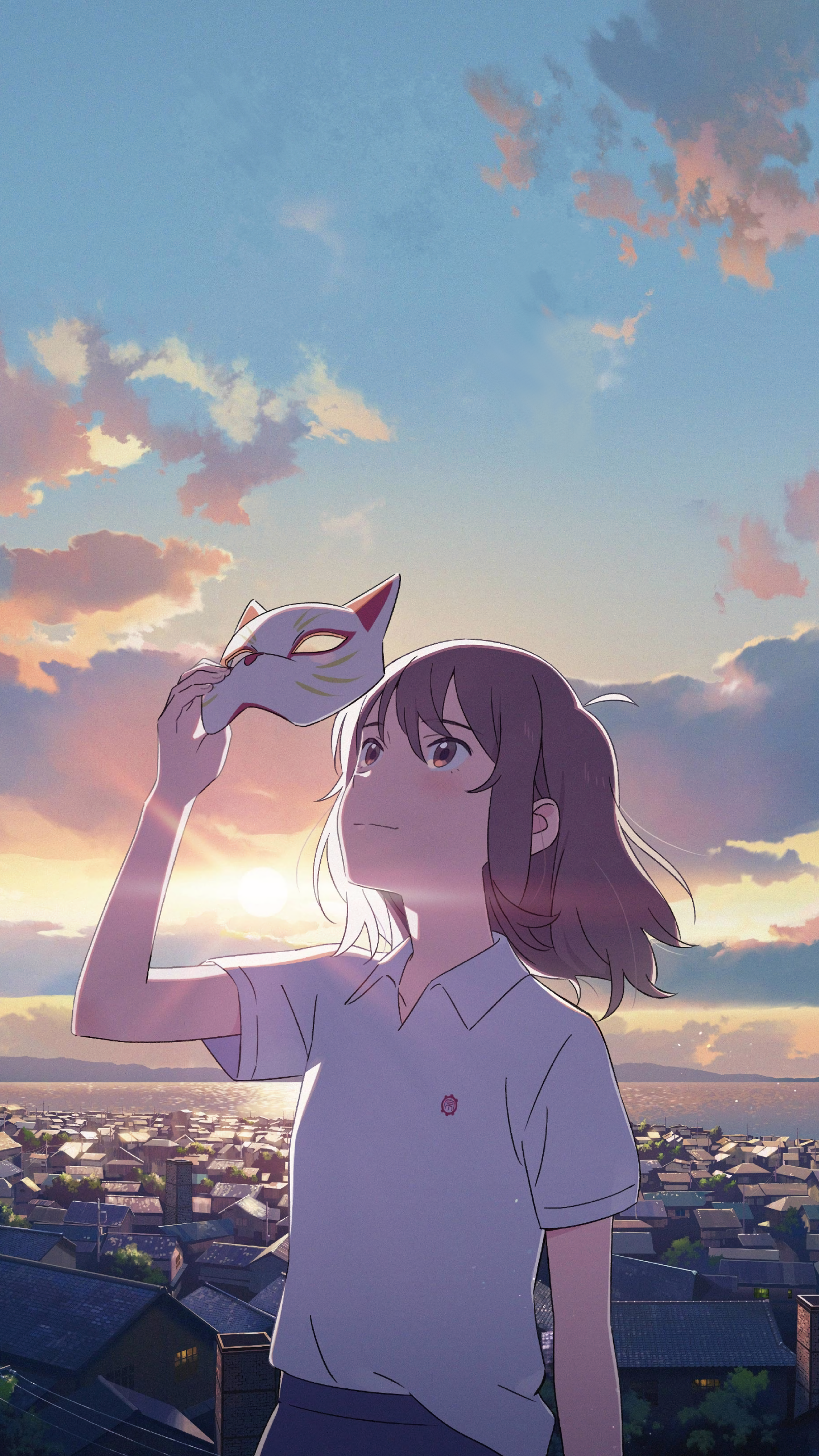 Download Miyo Sasaki Nakitai Watashi Wa Neko Wo Kaburu Anime A Whisker Away Phone Wallpaper