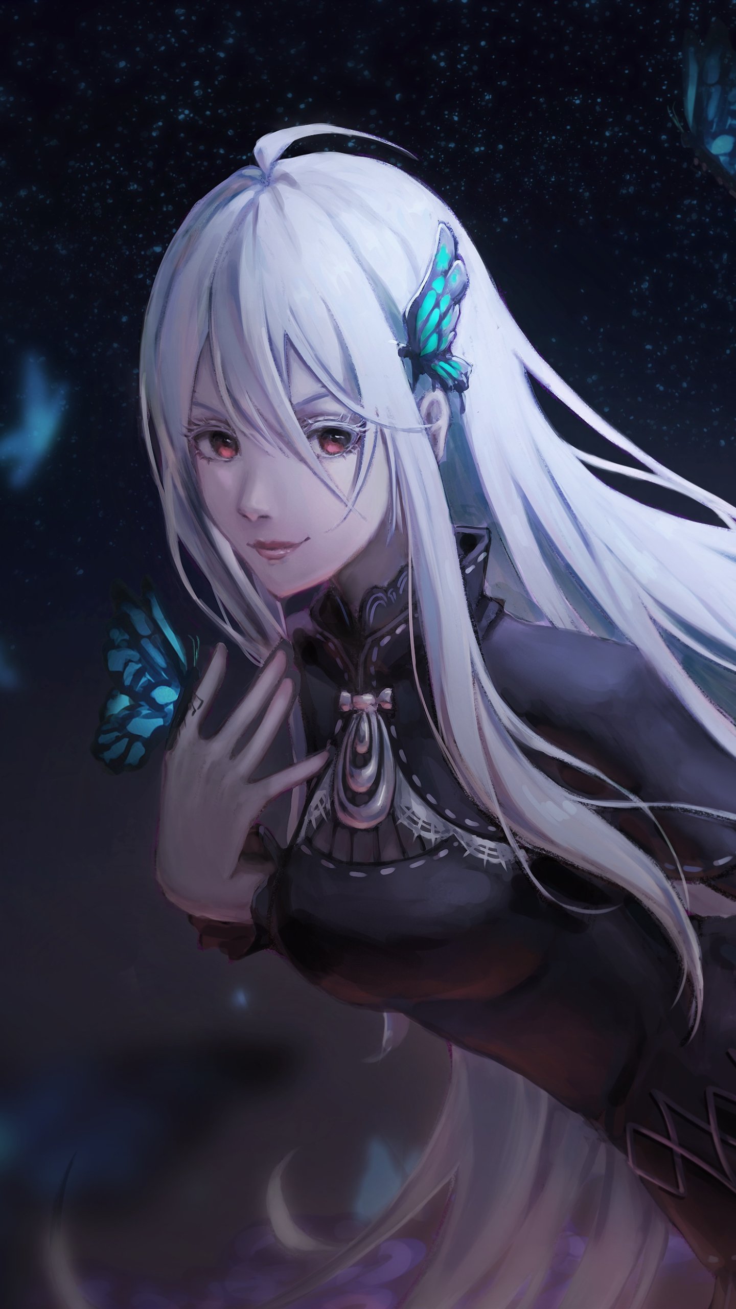 Download White Hair Long Hair Echidna (Re:ZERO) Anime Re:Zero - Starting Life In Another World Phone Wallpaper