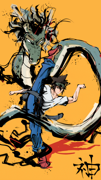 Jin Mori Anime The God of High School Phone Wallpaper