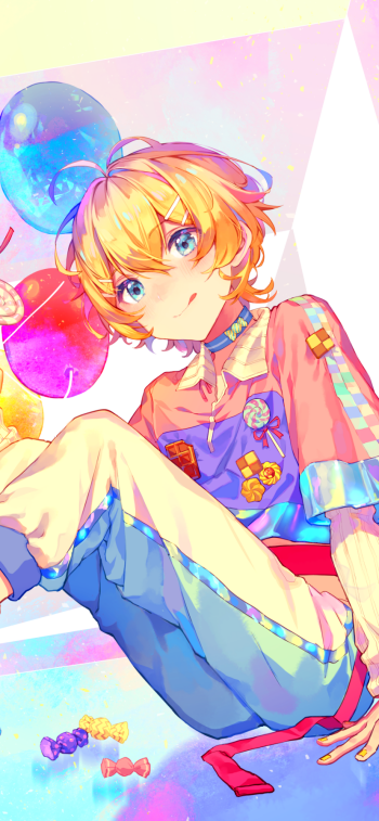 balloon blue eyes Anime Original Phone Wallpaper