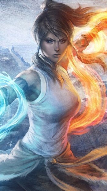 brown hair blue eyes Korra (The Legend Of Korra) Anime Avatar: The Legend Of Korra Phone Wallpaper