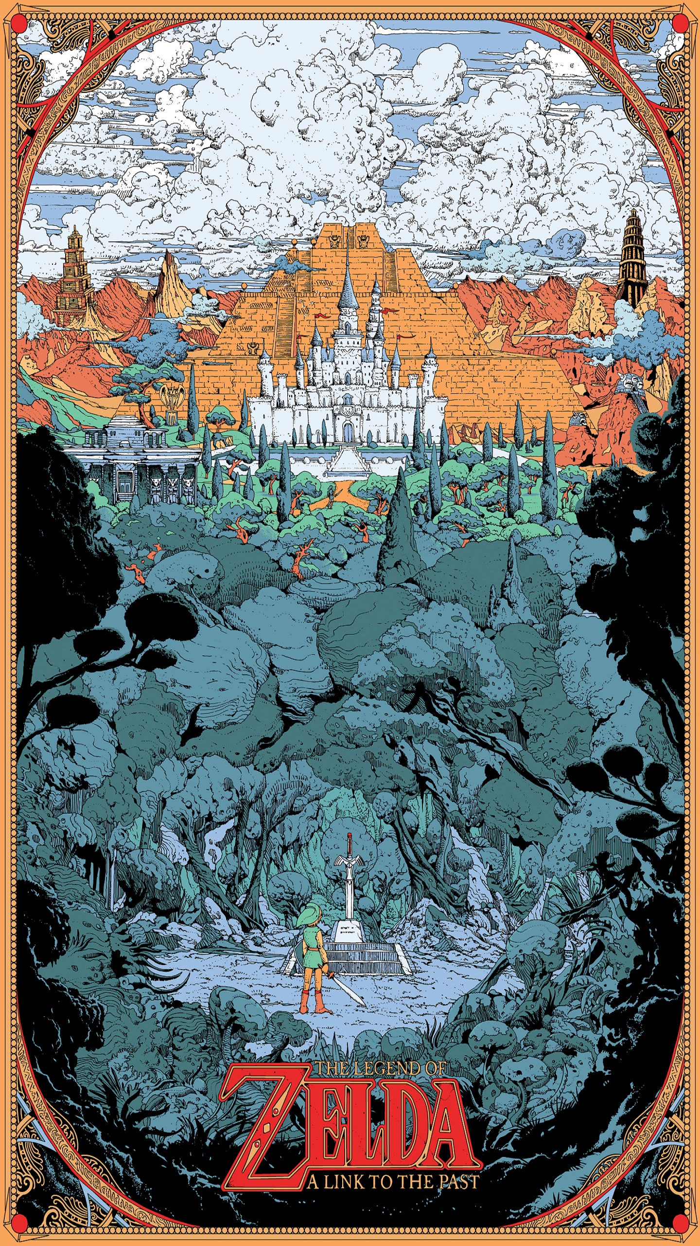 The Legend of Zelda: A Link to the Past Phone Wallpaper by Kilian Eng