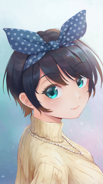 Ruka Sarashina Kanojo Okarishimasu Anime Rent-A-Girlfriend Phone Wallpaper
