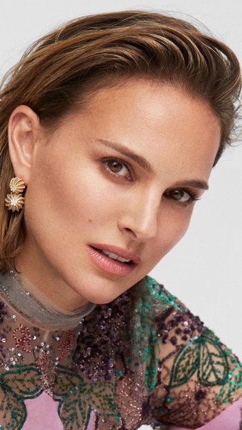 earrings actress Israeli Celebrity Natalie Portman Phone Wallpaper