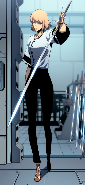 Cha Hae-in Anime Solo Leveling Phone Wallpaper