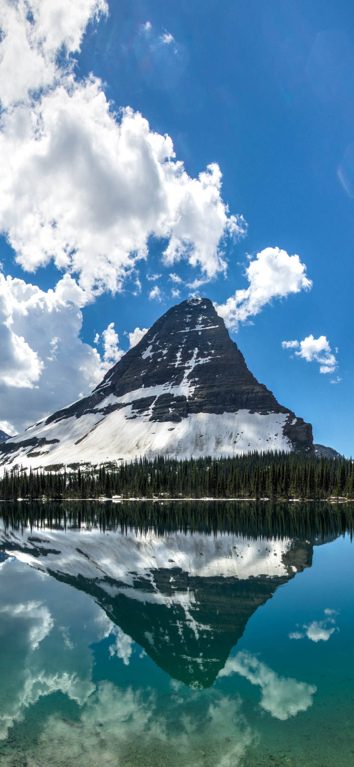 Wallpaper waterfall, Montana, USA, Glacier National Park, Montana for  mobile and desktop, section пейзажи, resolution 2048x1152 - download