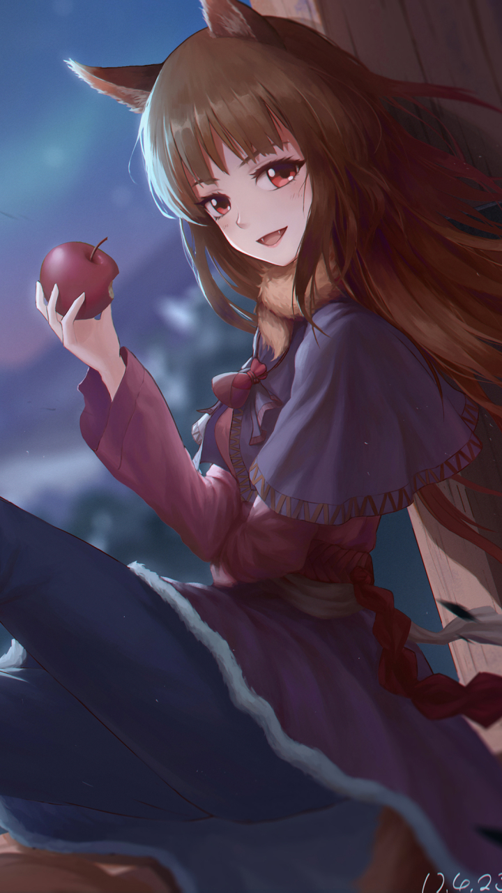Spice and Wolf Phone Wallpaper by 孜然麻酱