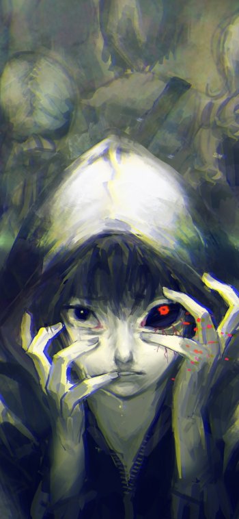 Ken Kaneki Anime Tokyo Ghoul Phone Wallpaper