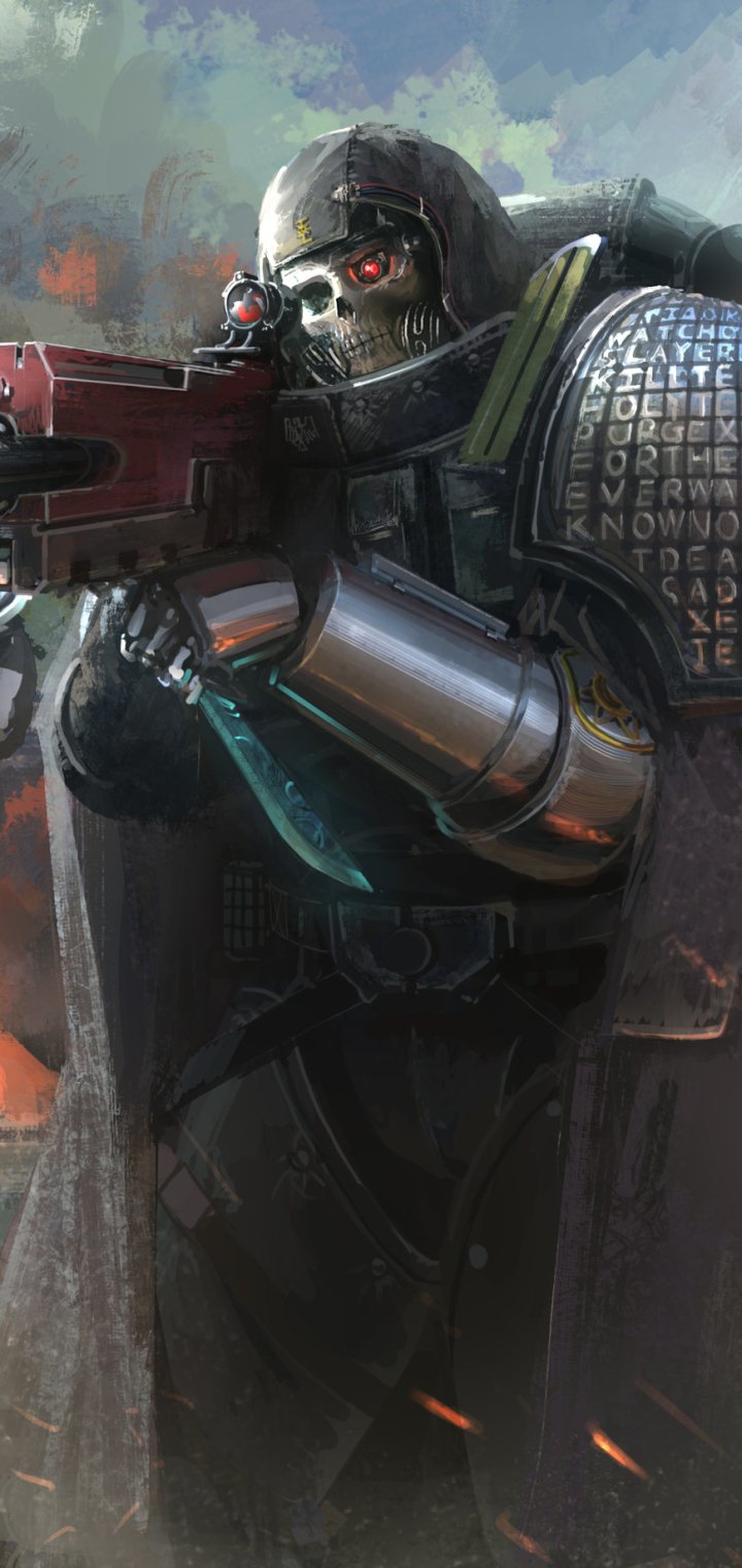 Download Warrior Video Game Warhammer 40k Phone Wallpaper