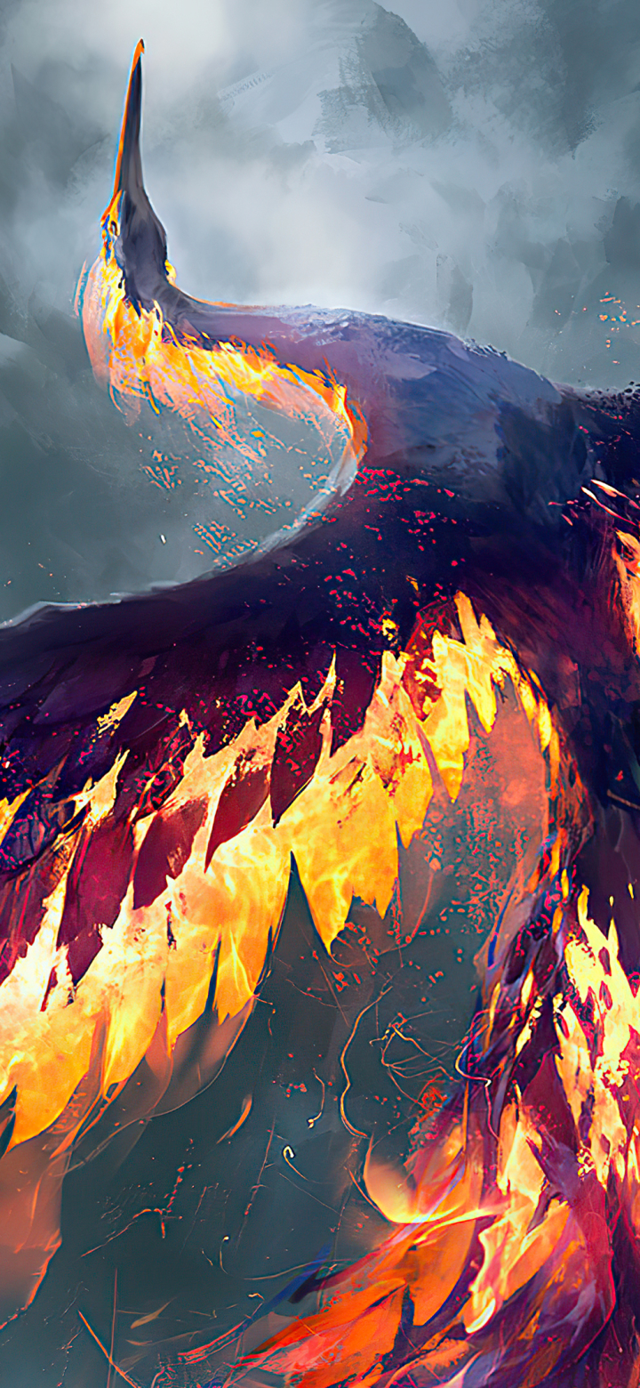 Fantasy Phoenix Phone Wallpaper by Svetlin Velinov