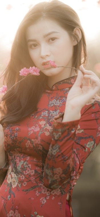 brunette kimono model woman asian Phone Wallpaper