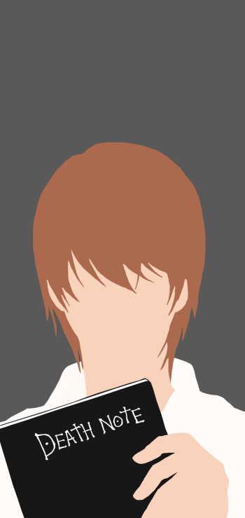 Kira (Death Note) book brown hair minimalist Light Yagami Anime Death Note minimalist anime Phone Wallpaper